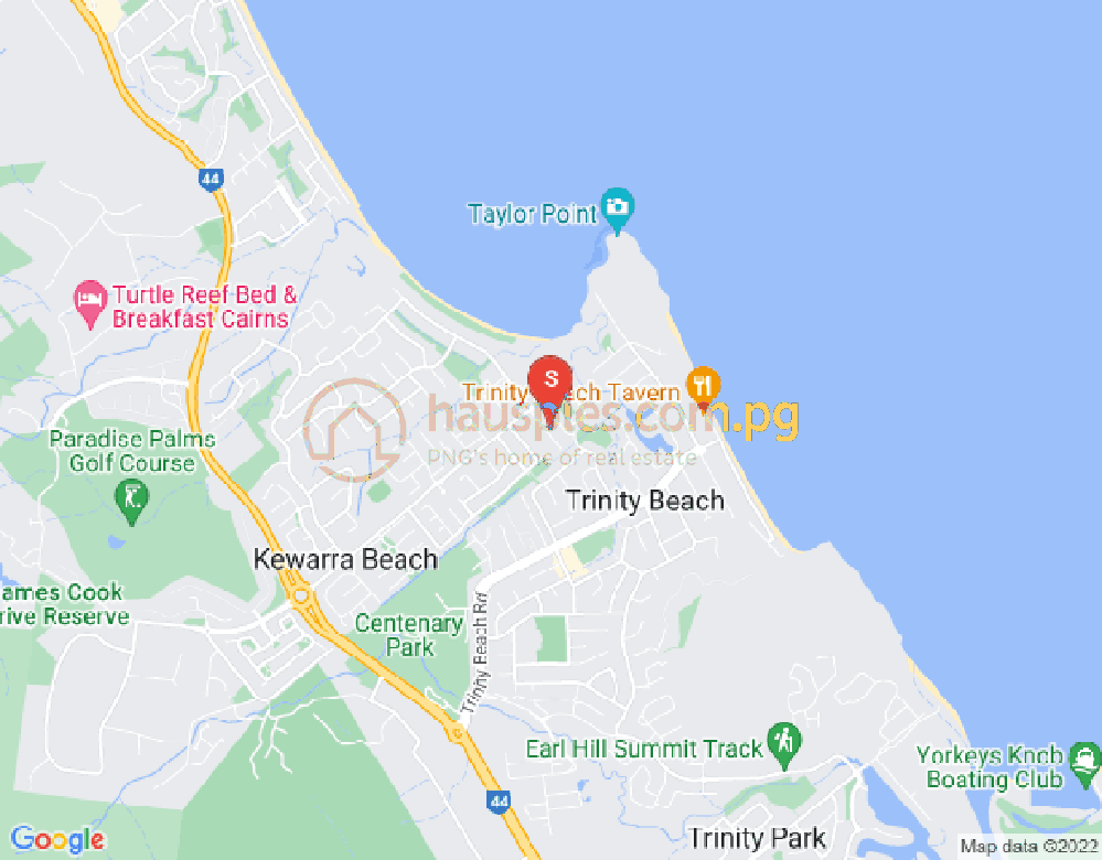 Map of Kewarra Beach, Cairns & District, 4879, QLD