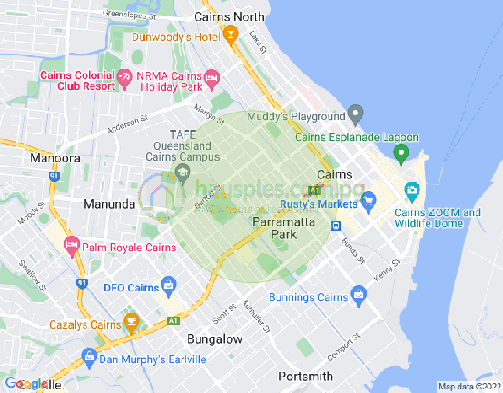 Map of 299 Severin Street, PARRAMATTA PARK, Cairns & District, 4870, QLD
