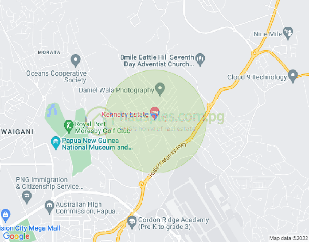 Map of Estate Kennedy, 7 mile, Port Moresby, NCD