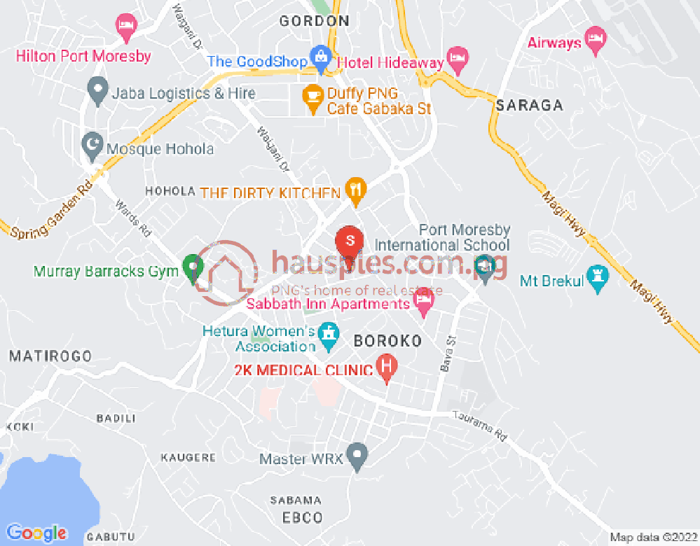 Map of Place Huala, Boroko, Port Moresby, NCD