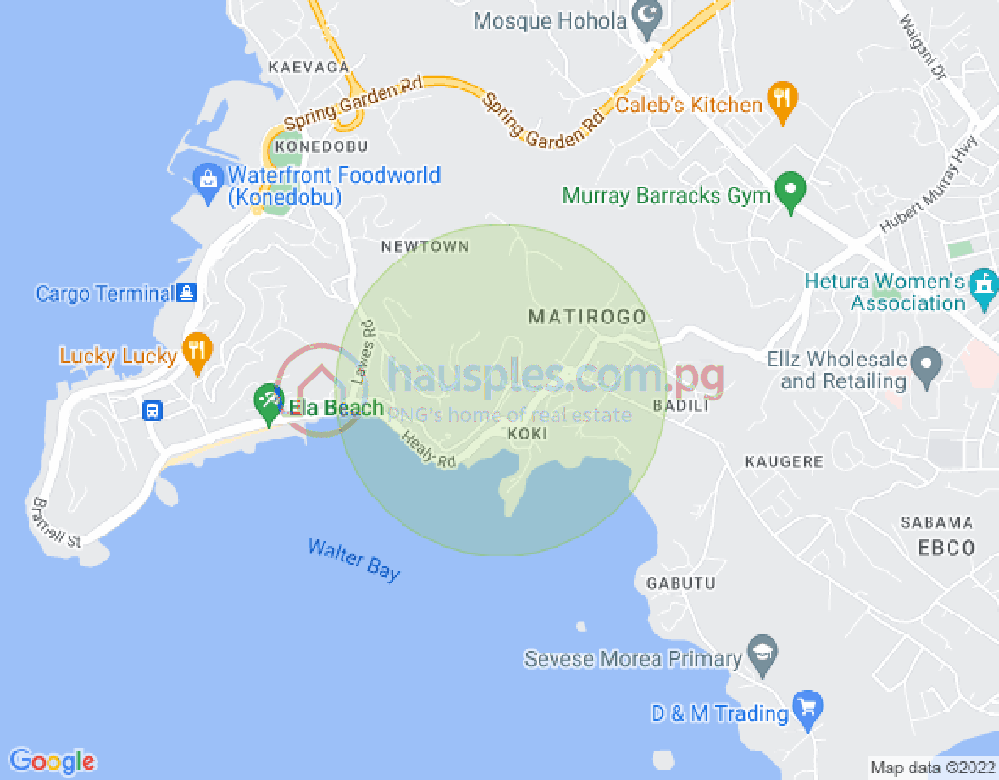 Map of Bayside Apartments Koki