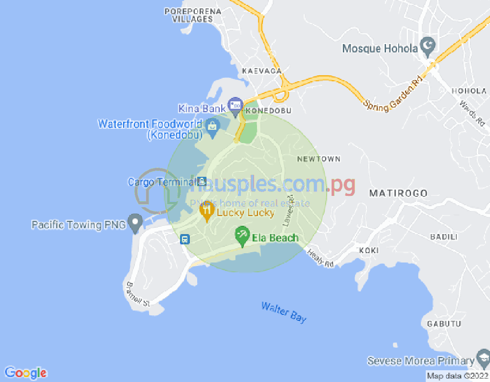 Map of Daugo Street, Touaguba Hill, Port Moresby, NCD