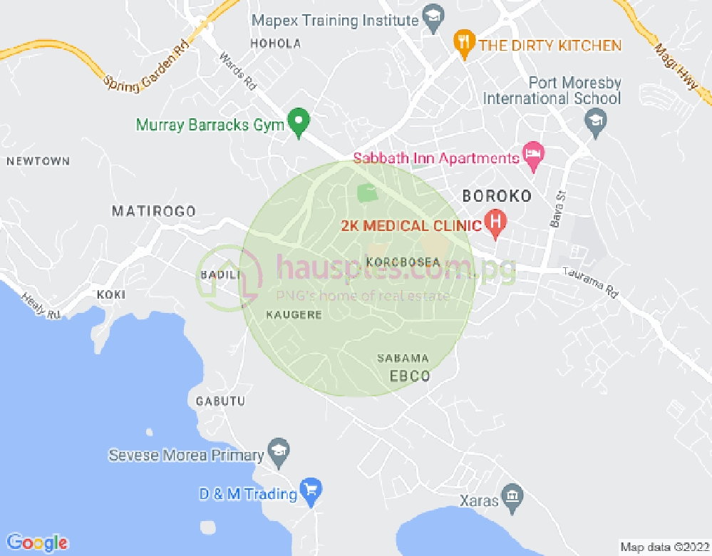 Map of Emerald, Korobosea, Port Moresby, NCD