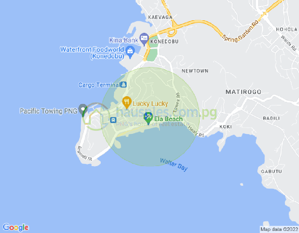 Map of Crescent Pandora, Touaguba Hill, Port Moresby, NCD