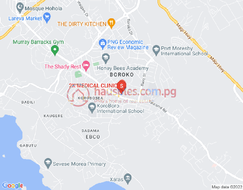 Map of Boroko, Port Moresby, NCD
