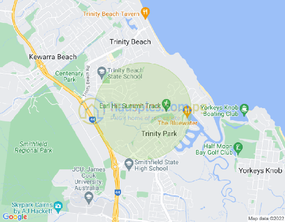 Map of 5 Bowline, TRINITY BEACH, Cairns & District, 4879, QLD