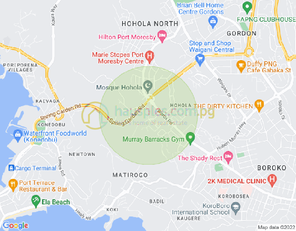 Map of Spondias Street 121, Hohola, Port Moresby, NCD