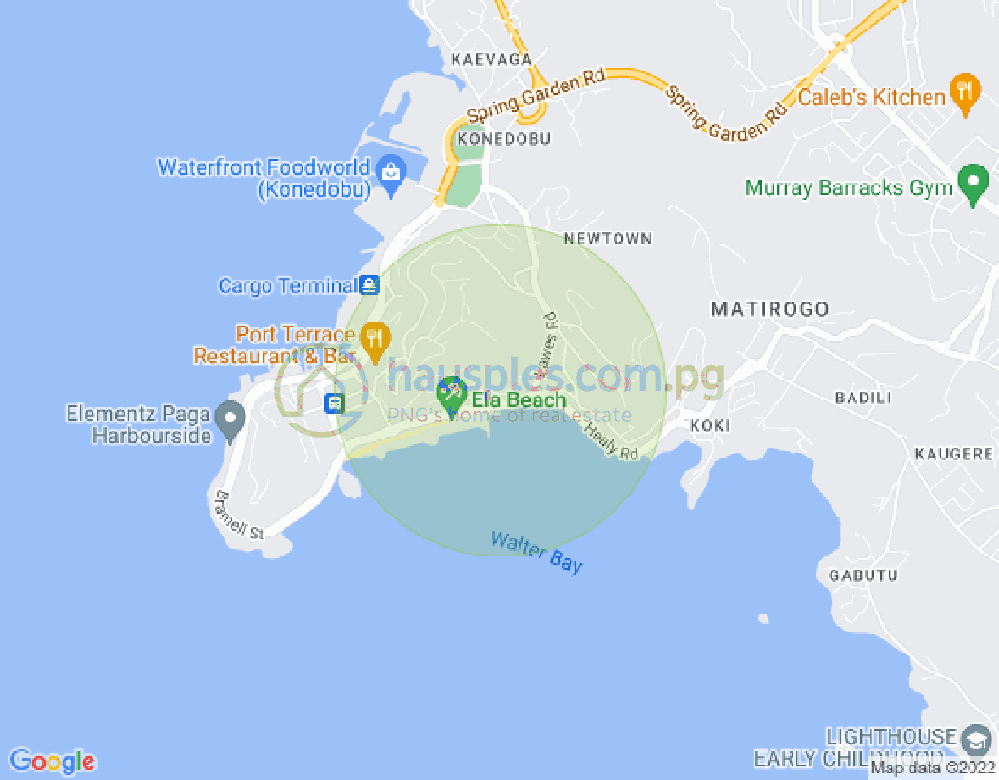 Map of Street Kermadec, Ela Beach, Port Moresby, NCD