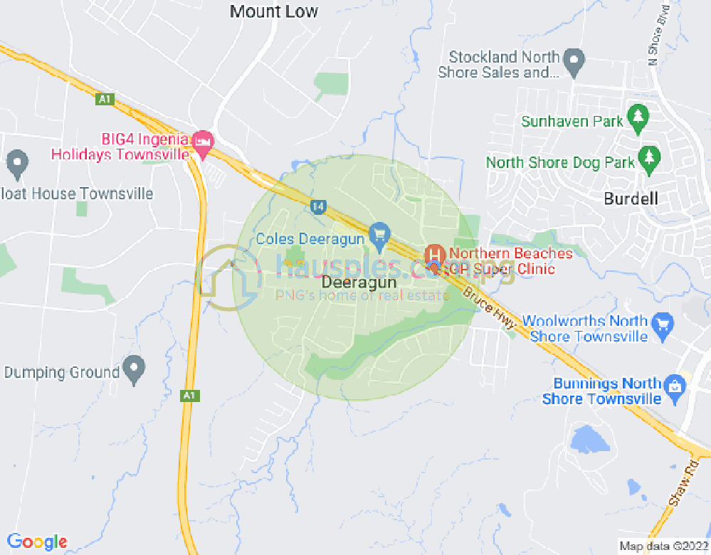 Map of 55  Geaney Lane, DEERAGUN, Townsville & District, 4818, QLD