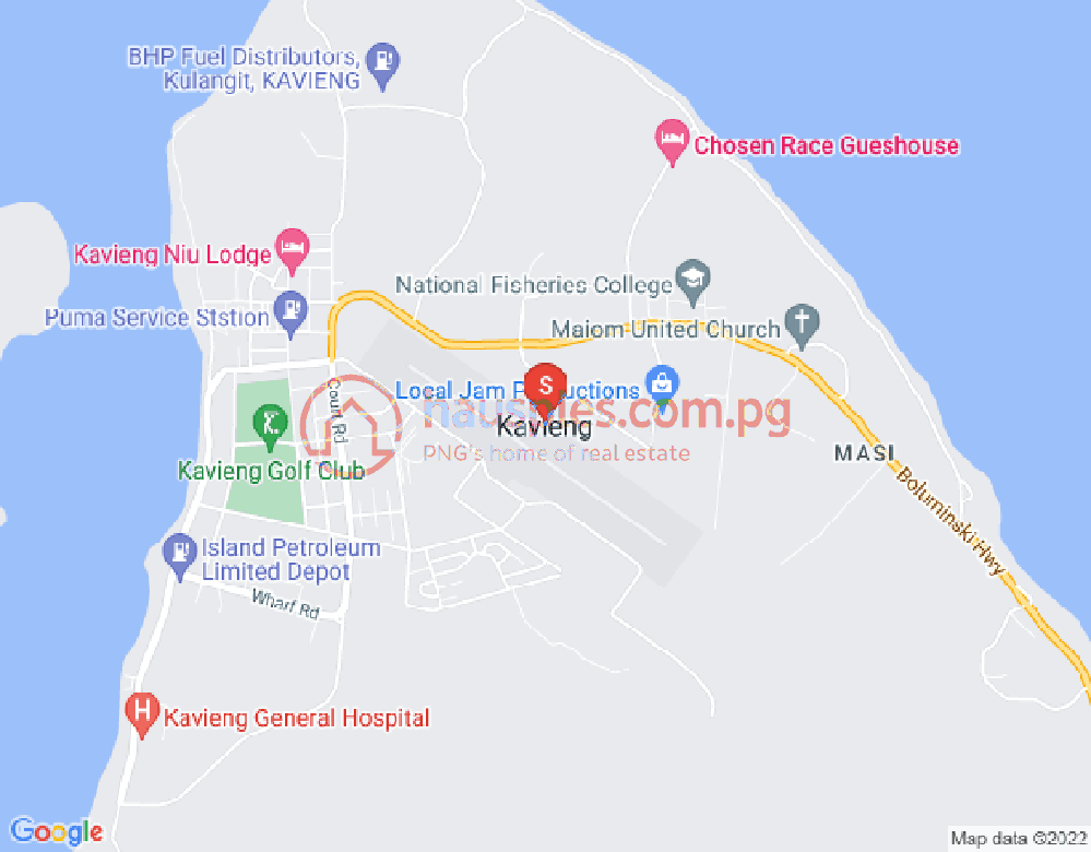 Map of Kavieng, New Ireland