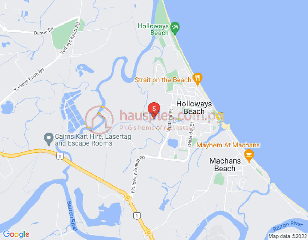 Map of Holloways Beach, Cairns & District, 4878, QLD