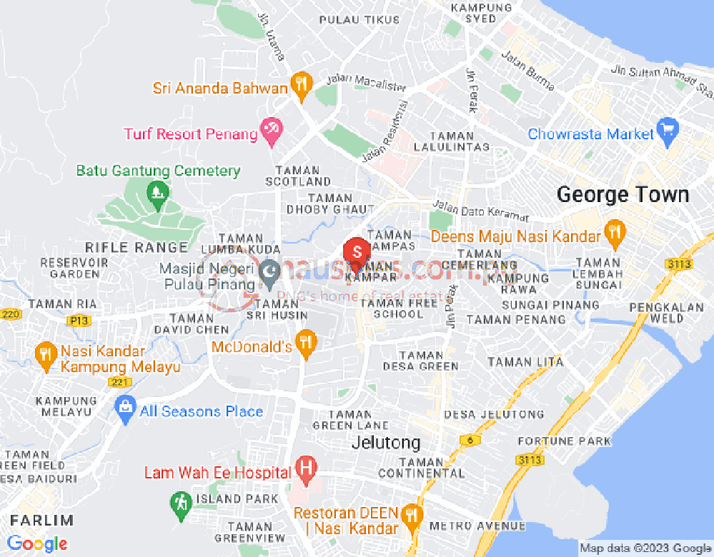 Map of Town, Port Moresby, NCD
