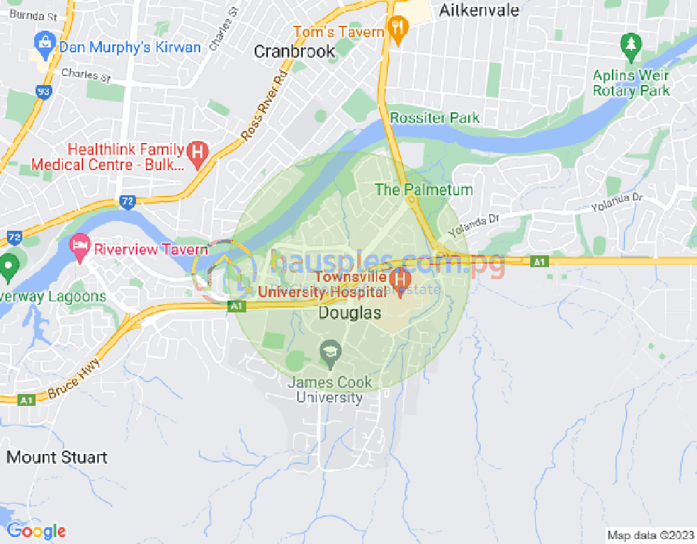 Map of 44 Cockatoo Circuit, DOUGLAS, Townsville & District, 4814, QLD