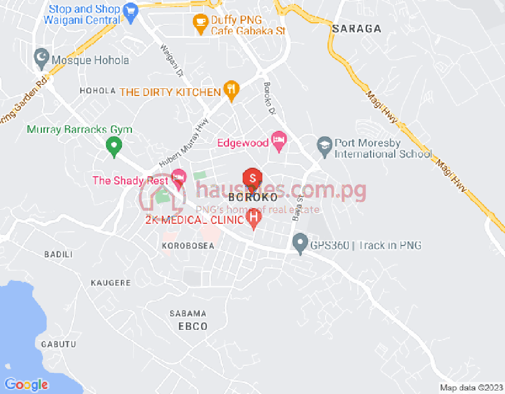 Map of Boroko, Port Moresby, NCD