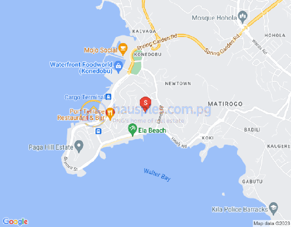 Map of Touaguba Hill, Port Moresby, NCD