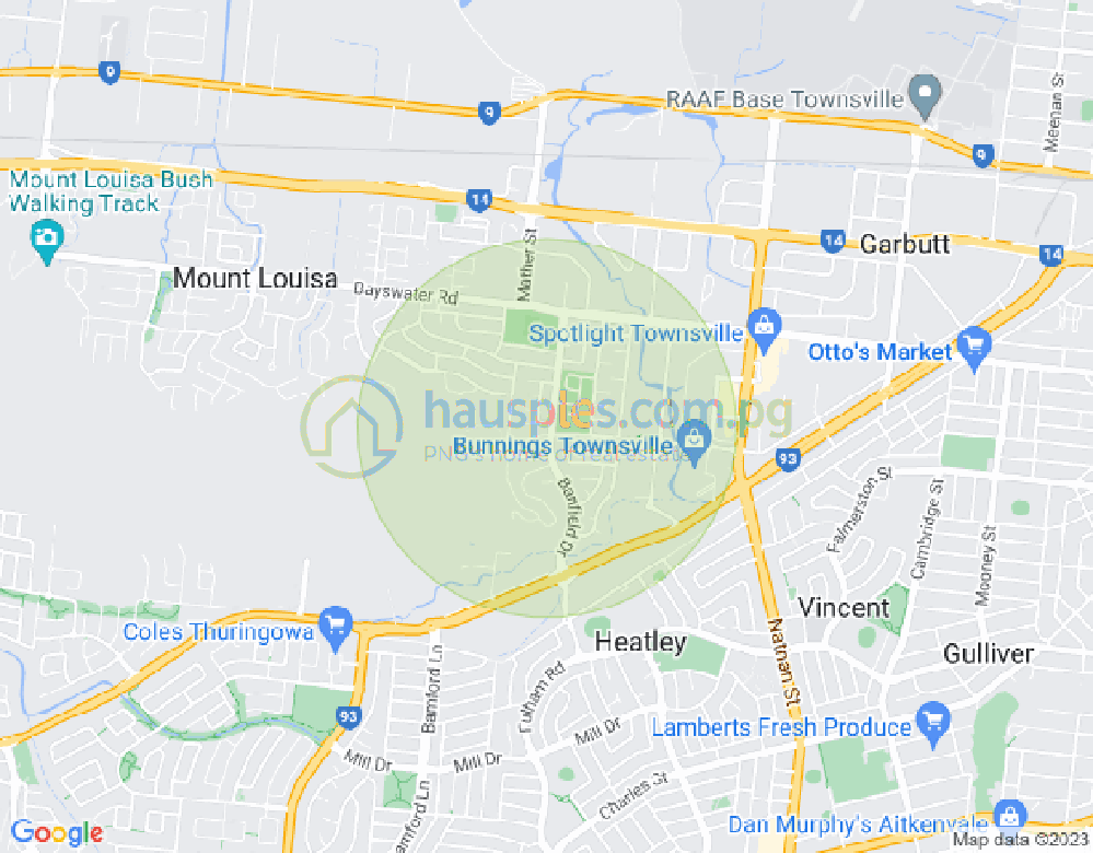 Map of 1 Galway Court, MOUNT LOUISA, Townsville & District, 4814, QLD