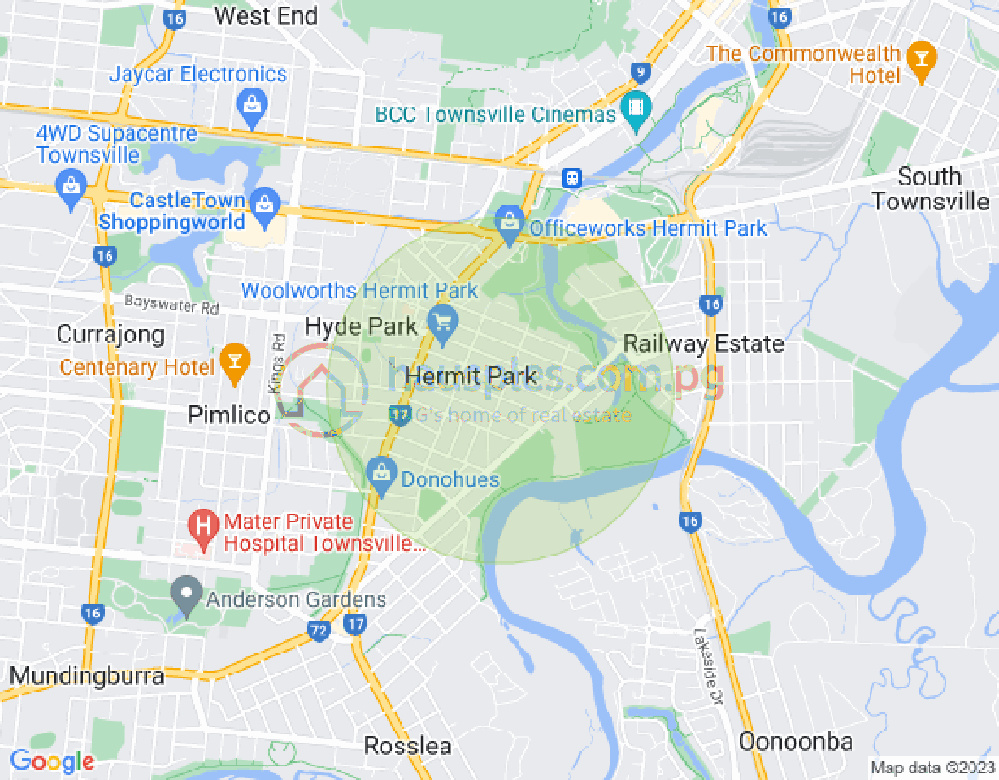 Map of 1/39 Roberts Street, HERMIT PARK, Townsville & District, 4812, QLD