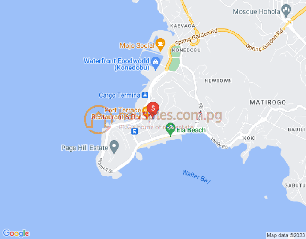 Map of Touaguba Hill, Port Moresby, NCD