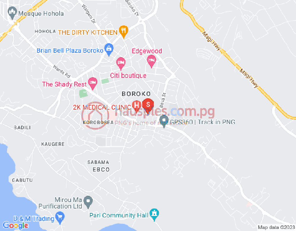 Map of Logohu Units | Boroko