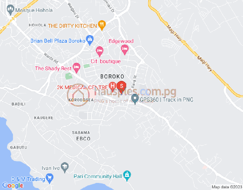 Map of Boroko, Port Moresby, NCD