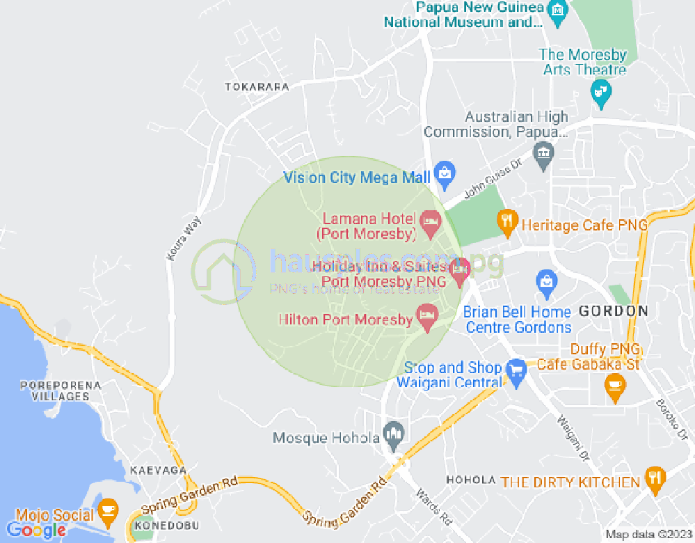 Map of 8 mile, Port Moresby, NCD