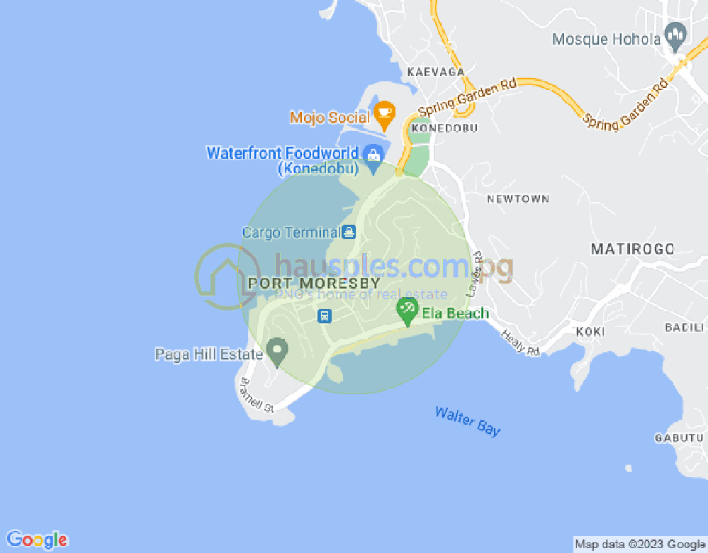 Map of Kwila on Port Road | Town