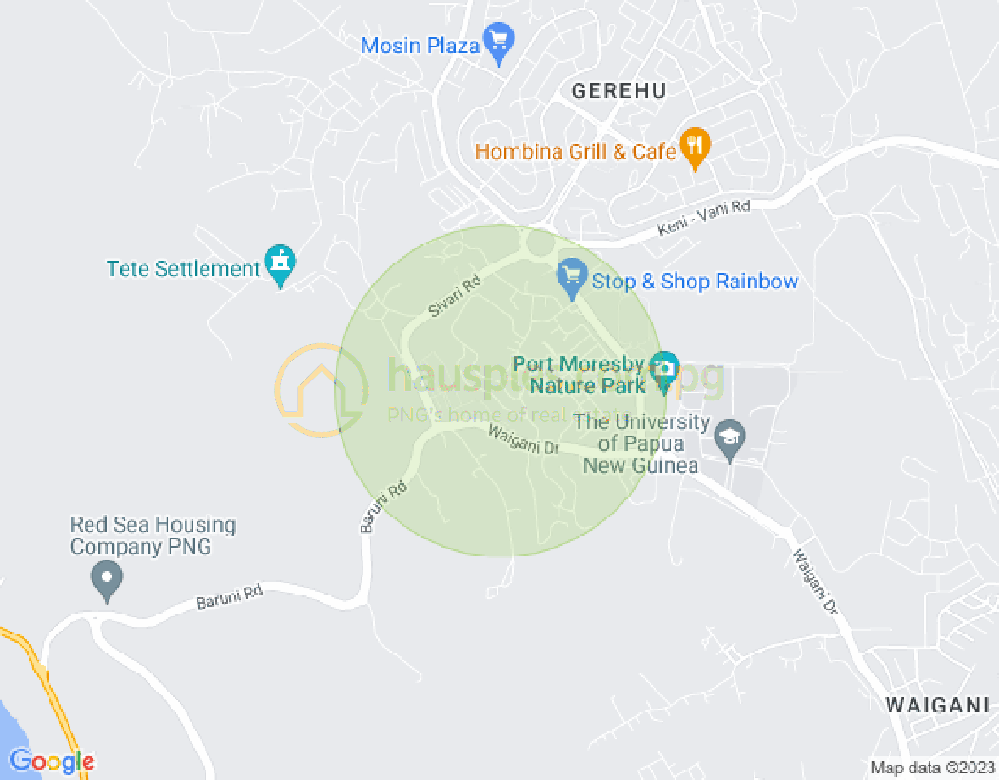 Map of Rainbow Estate, Port Moresby, NCD