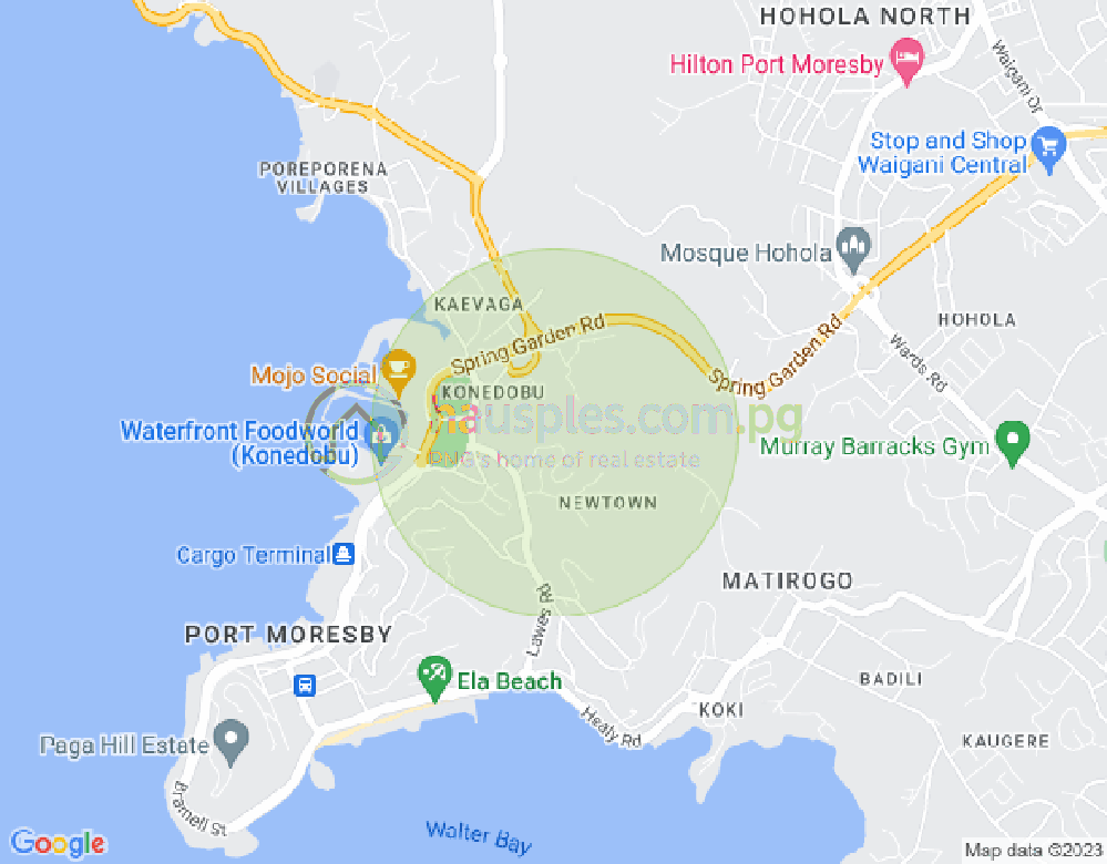 Map of Unit 4A, Konedobu, Port Moresby, NCD