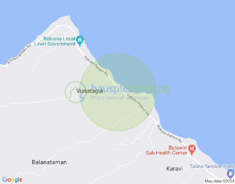 Map of Narapela, Kokopo, East New Britain