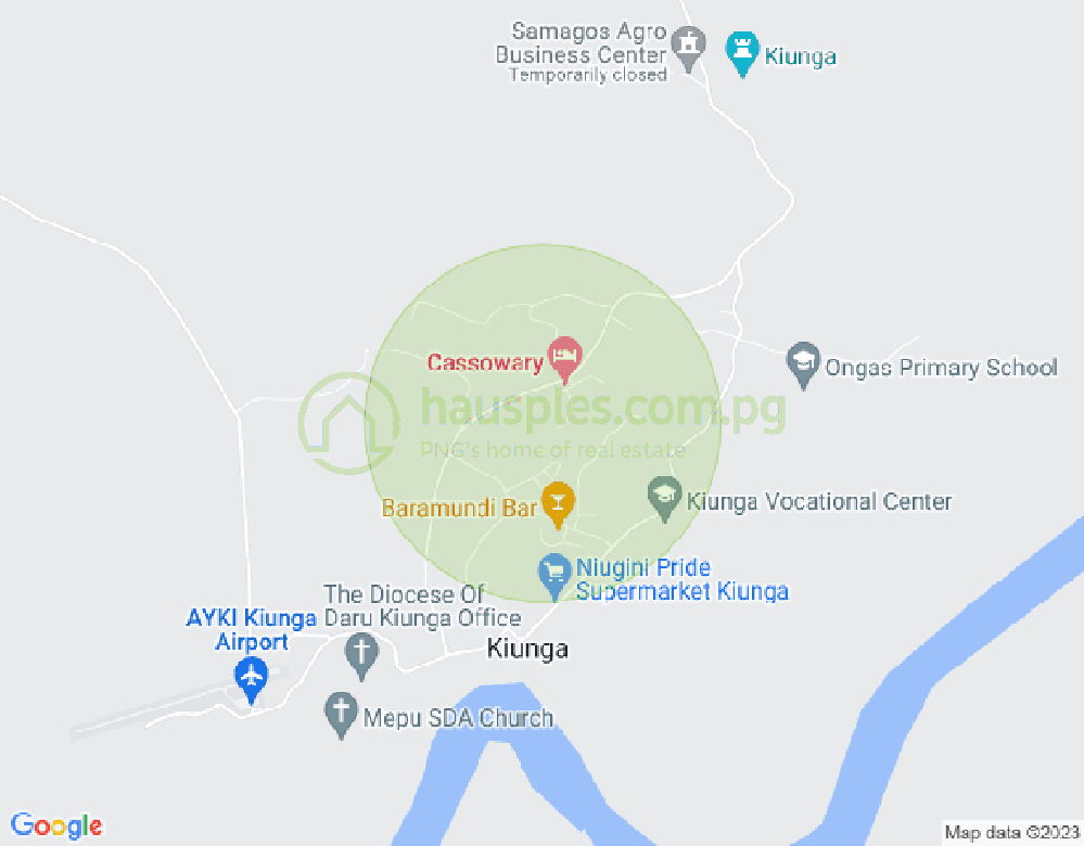 Map of Kiunga, Daru, Western (Fly)