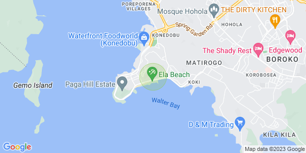 Map of Ela Beach, Port Moresby, NCD