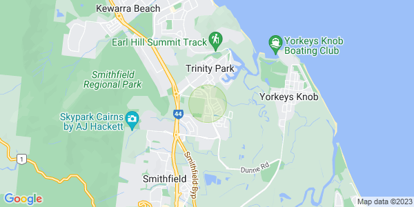 Map of TRINITY PARK, Cairns & District, 4879, QLD