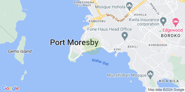 Map of Ela Beach, Port Moresby, NCD